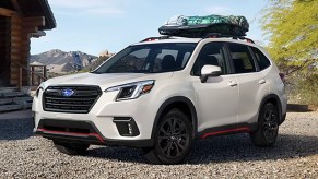 the 2024 Subaru Forester parked in gravel
